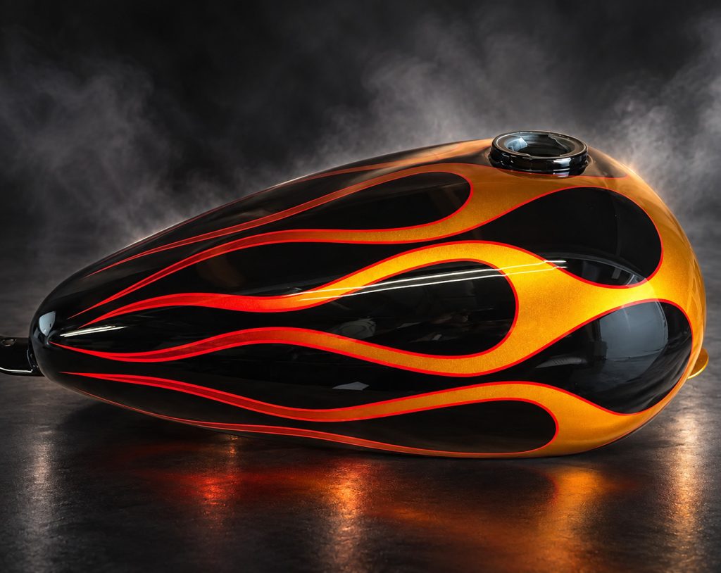 ハーレーダビッドソンキャンディフレイムスのバイク塗装施工事例・作品37