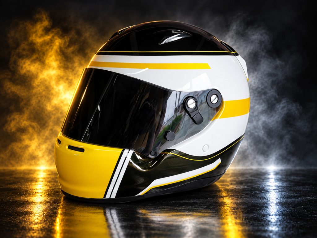 カート用ヘルメットのヘルメット塗装施工事例・作品7