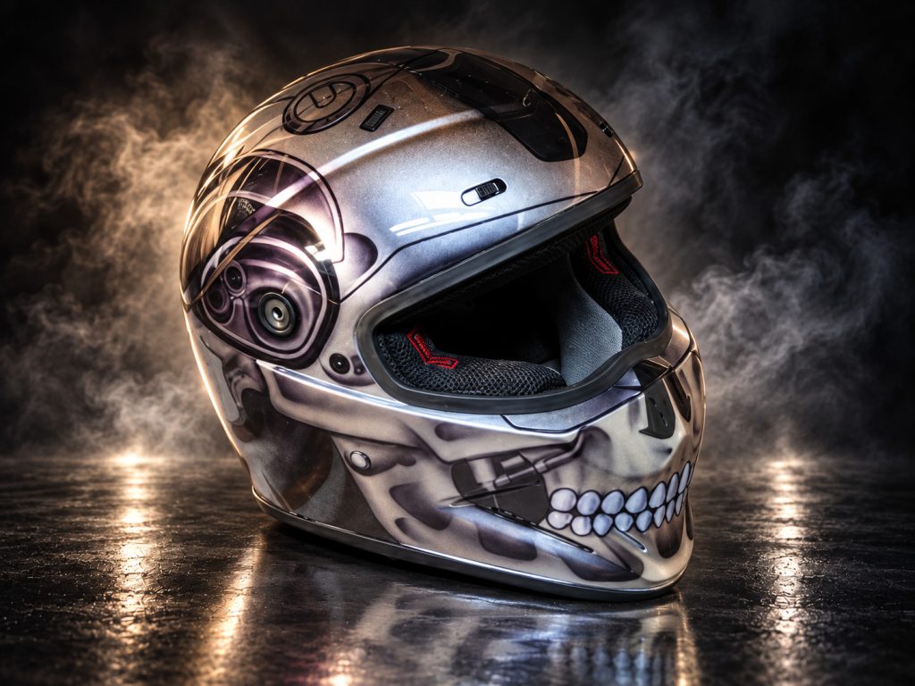 シンプソンターミネーターのヘルメット塗装施工事例・作品9