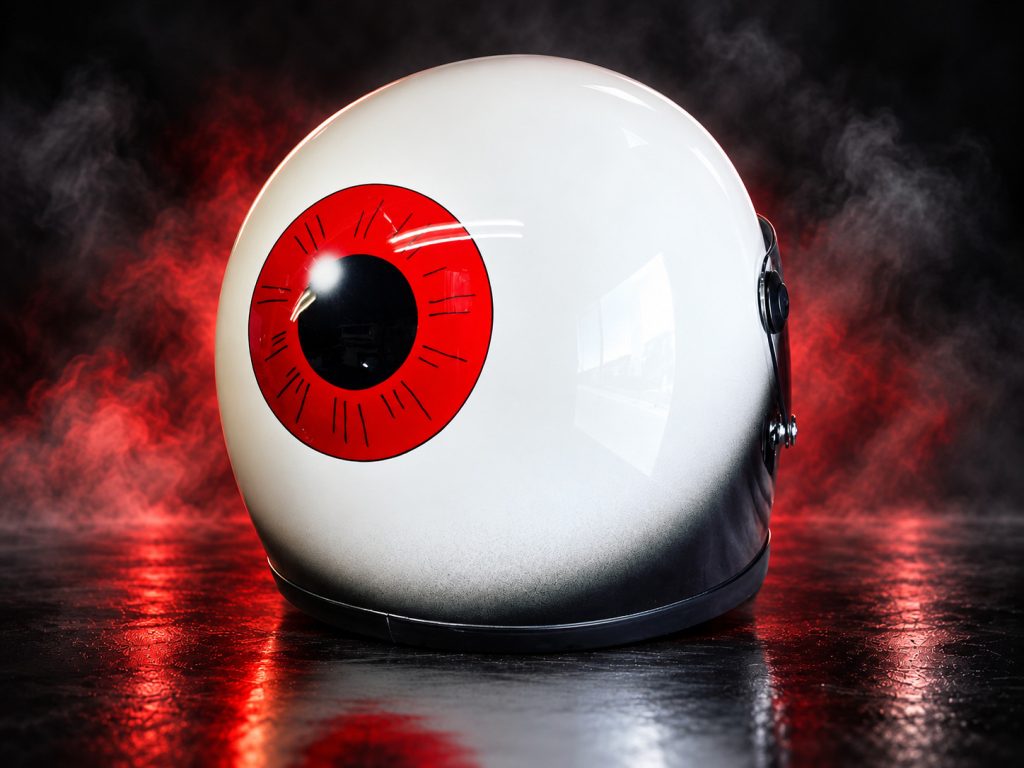 目玉おやじのヘルメット塗装施工事例・作品57